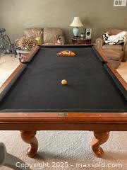MaxSold Auction: Brunswick 8' Pool/Billiard Table with 3-Piece Italian Slate, Black Cloth - Dallas (Texas, USA) SELLER MANAGED Downsizing Online Auction - Town Bluff Drive