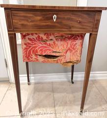 MaxSold Auction: George III Mahogany &#38; Inlaid Work / Writing Table – Circa 1790 – Provenance: - Hamilton (Ontario, Canada) SELLER MANAGED Downsizing Online Auction -  Miller Drive