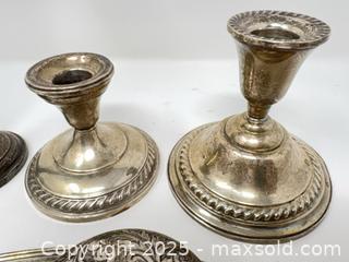 MaxSold Auction: Lot of Sterling Silver: Candlesticks, Vase, Desk Items &#38; Salt Spoons - Hamilton (Ontario, Canada) SELLER MANAGED Downsizing Online Auction -  Miller Drive