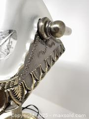 MaxSold Auction: Mid-Century Style Bankers Table Lamp with Etched Frosted Glass Shade - Hamilton (Ontario, Canada) SELLER MANAGED Downsizing Online Auction -  Miller Drive