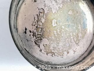 MaxSold Auction: Mid 1700’s Sterling Silver Glass Container Lid with English Hallmarks and glass bottles  - Hamilton (Ontario, Canada) SELLER MANAGED Downsizing Online Auction -  Miller Drive