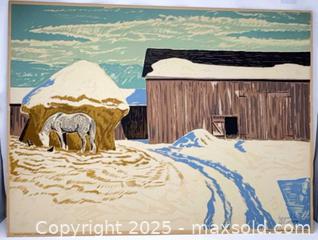 MaxSold Auction: Thoreau MacDonald (1901–1989) – “Winter Morning”  Issued by the National Gallery of Canada - Hamilton (Ontario, Canada) SELLER MANAGED Downsizing Online Auction -  Miller Drive