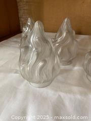 MaxSold Auction: Set of 4 Art-Deco Style Flame Lampshades - Vintage - Toronto (Ontario, Canada) SELLER MANAGED Estate Sale Online Auction - Chestnut Park Road