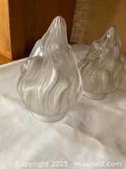 MaxSold Auction: Set of 4 Art-Deco Style Flame Lampshades - Vintage - Toronto (Ontario, Canada) SELLER MANAGED Estate Sale Online Auction - Chestnut Park Road