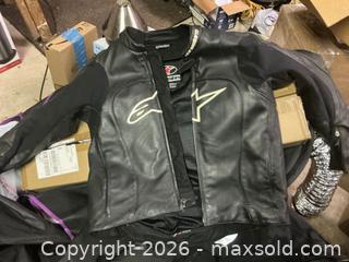 MaxSold Auction: Motorcycle Gear Lot: Alpinestars Jacket, Leather Suit, Boots - Manassas (Virginia, USA) SELLER MANAGED Downsizing Online Auction - Spriggs Road