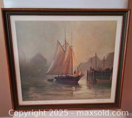 MaxSold Auction: WILLIAM de GARTHE (CANADIAN, 1907-1983) &#34;SAFE RETURN&#34; - SIGNED PRINT - Mississauga (Ontario, Canada) SELLER MANAGED Estate Sale Online Auction - Alpha Mills Road