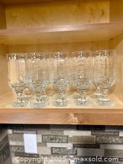 MaxSold Auction: Clear Textured Stemmed Goblets, Set of 10 and Set of 4 - North Saanich (British Columbia, Canada) SELLER MANAGED Estate Sale Online Auction -  Haro Park Terrace