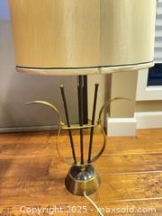 MaxSold Auction: Lyre Mid-Century Modern Inspired Table Lamp with Shade - North Saanich (British Columbia, Canada) SELLER MANAGED Estate Sale Online Auction -  Haro Park Terrace