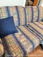 MaxSold Auction: Multicolor Geometric 2-Seat Loveseat / Small Sofa - North Saanich (British Columbia, Canada) SELLER MANAGED Estate Sale Online Auction -  Haro Park Terrace