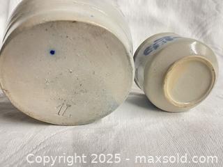 MaxSold Auction: 2 beautiful old hand-painted crocks - 103128 - Ottawa (Ontario, Canada) SELLER MANAGED Estate Sale Online Auction - Frank Nighbor Place