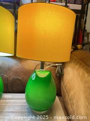 MaxSold Auction: 2 Green Glass Lamps  - 103128 - Ottawa (Ontario, Canada) SELLER MANAGED Estate Sale Online Auction - Frank Nighbor Place