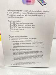 MaxSold Auction: 3 Bigger LED trees  - 103128 - Ottawa (Ontario, Canada) SELLER MANAGED Estate Sale Online Auction - Frank Nighbor Place