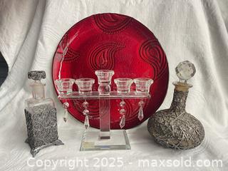 MaxSold Auction: Decanters, plate, candleholder - 103128 - Ottawa (Ontario, Canada) SELLER MANAGED Estate Sale Online Auction - Frank Nighbor Place