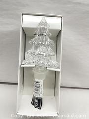 MaxSold Auction: NEW Mikasa Austrian Lead Crystal “HOLIDAY TIME” CHRISTMAS TREE Wine Bottle Stopper - 103128 - Ottawa (Ontario, Canada) SELLER MANAGED Estate Sale Online Auction - Frank Nighbor Place