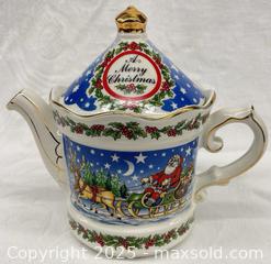 MaxSold Auction: Sadler Christmas Tea Pot  - 103128 - Ottawa (Ontario, Canada) SELLER MANAGED Estate Sale Online Auction - Frank Nighbor Place