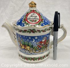 MaxSold Auction: Sadler Christmas Tea Pot  - 103128 - Ottawa (Ontario, Canada) SELLER MANAGED Estate Sale Online Auction - Frank Nighbor Place