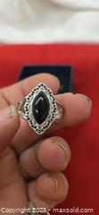 MaxSold Auction: Silver Ring with Black Stone Marked 925 - Kawartha Lakes (Ontario, Canada) SELLER MANAGED Reseller Online Auction - Lindsay Street South