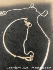 MaxSold Auction: Sterling Necklace and Matching Bracelet - London (Ontario, Canada) SELLER MANAGED Downsizing Online Auction - Doon Drive