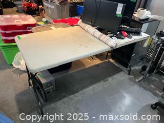 MaxSold Auction: 60 x 28 Folding Plastic Table with Metal Legs C - Brampton (Ontario, Canada) Estate Sale Online Auction - Upper Highlands Drive