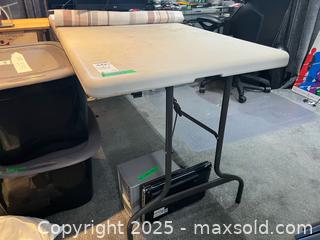MaxSold Auction: 60 x 28 Folding Plastic Table with Metal Legs C - Brampton (Ontario, Canada) Estate Sale Online Auction - Upper Highlands Drive