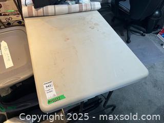 MaxSold Auction: 60 x 28 Folding Plastic Table with Metal Legs C - Brampton (Ontario, Canada) Estate Sale Online Auction - Upper Highlands Drive