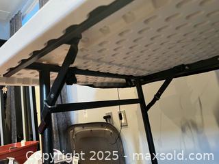 MaxSold Auction: 72 in Folding Banquet/Utility Table, White Top, Black Legs C - Brampton (Ontario, Canada) Estate Sale Online Auction - Upper Highlands Drive