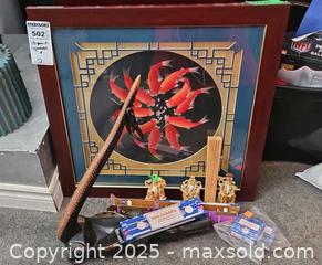 MaxSold Auction: Asian Decorative Lot — Framed Koi Art Print, Figurines, Crocodile Bottle Holder B - Brampton (Ontario, Canada) Estate Sale Online Auction - Upper Highlands Drive