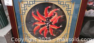 MaxSold Auction: Asian Decorative Lot — Framed Koi Art Print, Figurines, Crocodile Bottle Holder B - Brampton (Ontario, Canada) Estate Sale Online Auction - Upper Highlands Drive