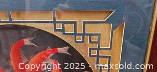 MaxSold Auction: Asian Decorative Lot — Framed Koi Art Print, Figurines, Crocodile Bottle Holder B - Brampton (Ontario, Canada) Estate Sale Online Auction - Upper Highlands Drive