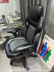 MaxSold Auction: Black PU Faux Leather Office Chair with Lumbar Support C - Brampton (Ontario, Canada) Estate Sale Online Auction - Upper Highlands Drive