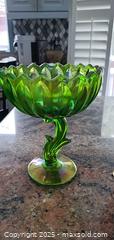 MaxSold Auction: Bohemian Cranberry Overlay Vase & Green Glass Compote  B - Brampton (Ontario, Canada) Estate Sale Online Auction - Upper Highlands Drive