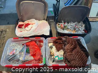 MaxSold Auction: Christmas Holiday Decorations in 4 Plastic Storage Bins B - Brampton (Ontario, Canada) Estate Sale Online Auction - Upper Highlands Drive