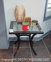 MaxSold Auction: Contemporary Black Metal Side/End Table with Textured Glass Top B - Brampton (Ontario, Canada) Estate Sale Online Auction - Upper Highlands Drive