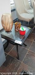 MaxSold Auction: Contemporary Black Metal Side/End Table with Textured Glass Top B - Brampton (Ontario, Canada) Estate Sale Online Auction - Upper Highlands Drive