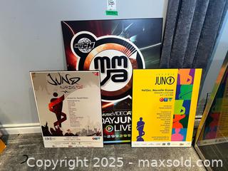 MaxSold Auction: Juno Awards Posters Lot of 3 (2006 & 2008, MuchMusic/CTV) B - Brampton (Ontario, Canada) Estate Sale Online Auction - Upper Highlands Drive
