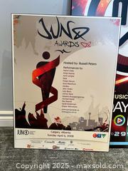 MaxSold Auction: Juno Awards Posters Lot of 3 (2006 & 2008, MuchMusic/CTV) B - Brampton (Ontario, Canada) Estate Sale Online Auction - Upper Highlands Drive