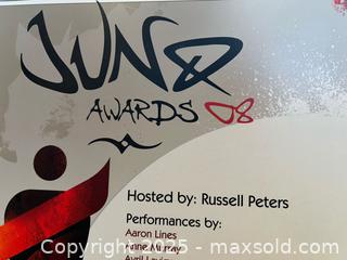 MaxSold Auction: Juno Awards Posters Lot of 3 (2006 & 2008, MuchMusic/CTV) B - Brampton (Ontario, Canada) Estate Sale Online Auction - Upper Highlands Drive