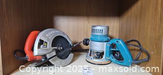 MaxSold Auction: Lot of 2 Power Tools: Black & Decker Circular Saw, Makita Router B - Brampton (Ontario, Canada) Estate Sale Online Auction - Upper Highlands Drive