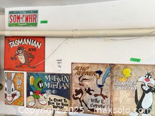 MaxSold Auction: Lot of 5 Looney Tunes Metal/Tin Wall Signs B - Brampton (Ontario, Canada) Estate Sale Online Auction - Upper Highlands Drive