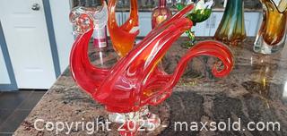 MaxSold Auction: Mid-Century Red and Clear Blown Glass Swan Figurine B - Brampton (Ontario, Canada) Estate Sale Online Auction - Upper Highlands Drive