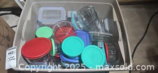 MaxSold Auction: Mixed Glass Food Storage Containers with Plastic Lids, Snapware B - Brampton (Ontario, Canada) Estate Sale Online Auction - Upper Highlands Drive