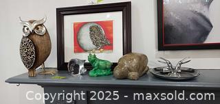 MaxSold Auction: Mixed Home Decor Lot – Owl, PIg Themed, Decorative Sculptures, Framed Print, Paperweight B - Brampton (Ontario, Canada) Estate Sale Online Auction - Upper Highlands Drive