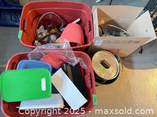 MaxSold Auction: Mixed Kitchen Supplies  — 3 Bins + Box B - Brampton (Ontario, Canada) Estate Sale Online Auction - Upper Highlands Drive