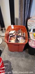MaxSold Auction: Mixed media lot: CDs, DVDs, Video Games, Books in Orange Storage Tub B - Brampton (Ontario, Canada) Estate Sale Online Auction - Upper Highlands Drive