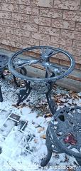 MaxSold Auction: Ornate Cast Metal Outdoor Bistro Set, 2 Chairs & Round Table C - Brampton (Ontario, Canada) Estate Sale Online Auction - Upper Highlands Drive