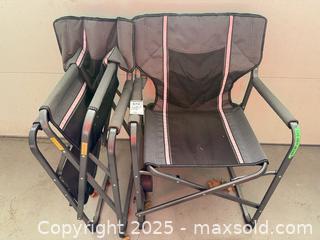 MaxSold Auction: Pair of Gray Folding Director-Style Outdoor Chairs B - Brampton (Ontario, Canada) Estate Sale Online Auction - Upper Highlands Drive