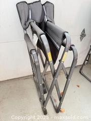 MaxSold Auction: Pair of Gray Folding Director-Style Outdoor Chairs B - Brampton (Ontario, Canada) Estate Sale Online Auction - Upper Highlands Drive