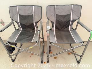 MaxSold Auction: Pair of Gray Folding Director-Style Outdoor Chairs B - Brampton (Ontario, Canada) Estate Sale Online Auction - Upper Highlands Drive