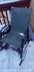 MaxSold Auction: Rocking Patio Chair and Outdoor Side Table — Steel & Textilene C - Brampton (Ontario, Canada) Estate Sale Online Auction - Upper Highlands Drive