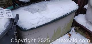 MaxSold Auction: Rubbermaid Large Outdoor Deck / Storage Box — Tan with Dark Green Lid C - Brampton (Ontario, Canada) Estate Sale Online Auction - Upper Highlands Drive
